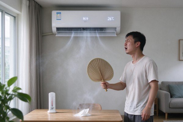 空调开制冷但吹出来的风不冷