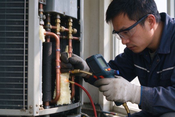 空调铜管漏氟补漏